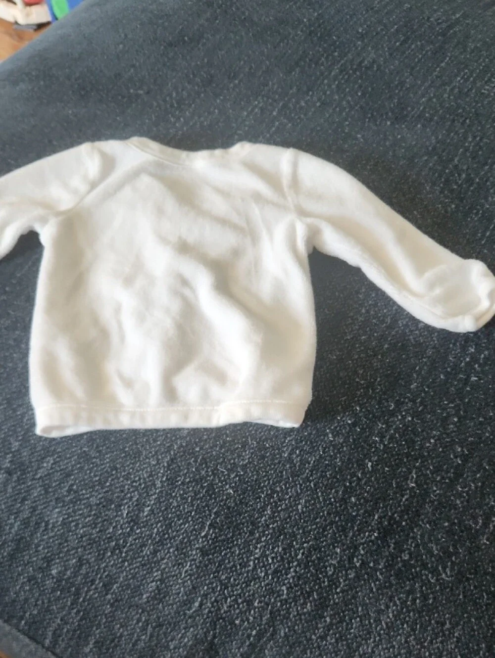 Carter's White Terrycloth Baby Snap-Front Long Sleeve Shirt